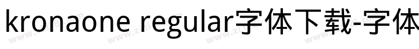 kronaone regular字体下载字体转换